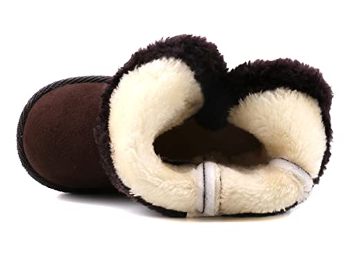 Femizee Toddler Boys Cold Weather Boots Girls Faux Fur Lined Warm Winter Boot Size 5 Toddler,Coffee 1963 Cn22 #TOP2