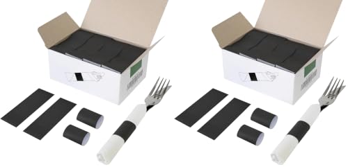 Image of NATURALABEL Self-Adhesive Napkin Bands, Pack of 4,000, Black