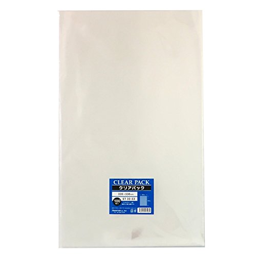 カクケイ OPP袋 クリアパック テープ無し 30ミクロン 100枚 320×530mm
