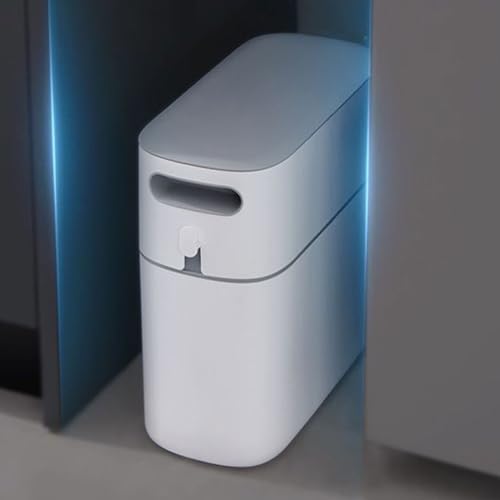Cubo de basura para baño pequeño que soluciona los malos olores en espacios reducidos 3