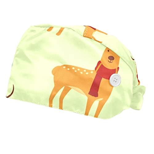 Casquette de travail cerf mignon unisexe pour hommes et femmes lot de 2 pièces