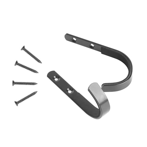 MiOYOOW 2 pièces Support Mural Fusil Cintre en Métal, Crochets Fixation Murales en J pour Fusils de Chasse Pistolet, Support Stockage de Rangement Affichage pour Fusils, Arc de Tir à l'arc, – vue 9