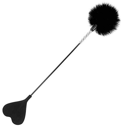 Fusta con pluma Darkness Love noir 50cm accessoire plaisir pour jeu de couple