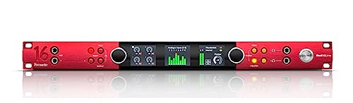 Focusrite 16x18 �A�i���O���o��+32x32 Dante AoIP�ڑ� �I�[�f�B�I�C���^�[�t�F�C�X Red 16Line