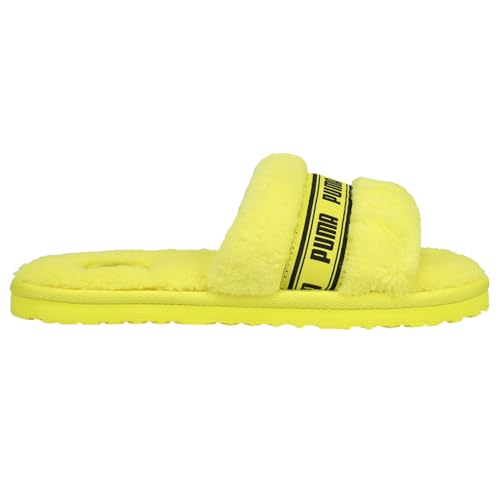 PUMA Kids Girls Fluffy Slide Casual Sandals Casual - Yellow - Size 5 M