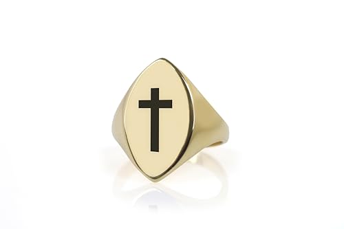 Bague Jésus Christ personnalisée en or, le cadeau de communion idéal pour femme