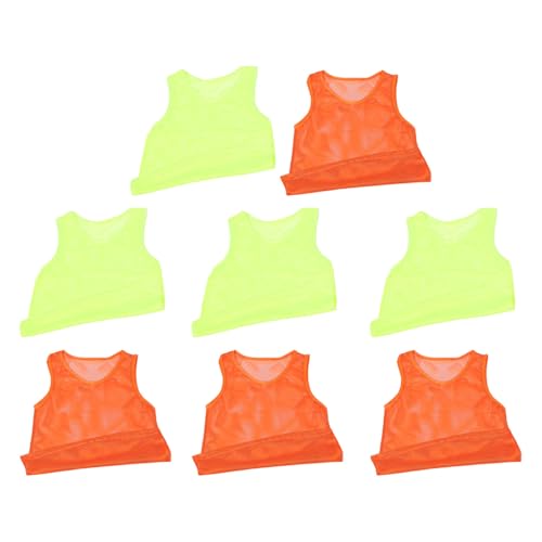 POPETPOP - POPETPOP 8 Pièces Pinnies Garçon Fille Entraînement Gilets Sportifs Respirants Haute Visibilité pour Football et Basket Vêtements Équipe Léger pour Jeunes Athlètes et Activités Scolaires