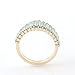 Dsnyu Yellow Gold Wedding Band, Eternity Ring Women 9K Yellow Gold with Luxury Green Rectangle Moissanite Band Fashion Trendy Size 4.5