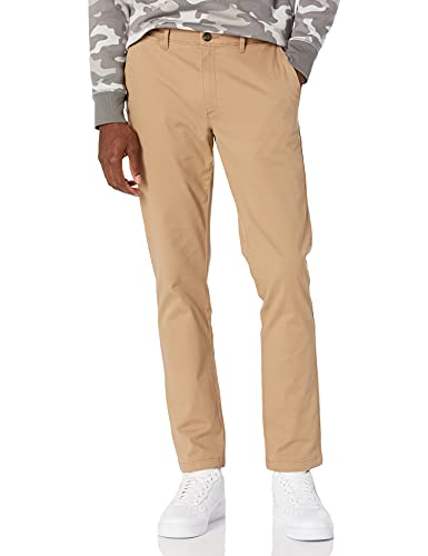 Amazon Essentials Men's Skinny-Fit Casual Stretch Chino Trousers, Mushroom Brown, 28W / 28L