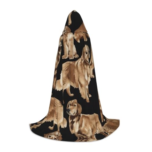 Cape chaude Golden Retrievers ado contre le froid d'Halloween