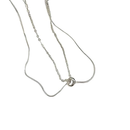 Collier double couche en argent sterling cadeau d'anniversaire idéal pour femme