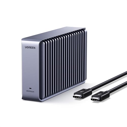 UGREEN M.2 SSD 外付けケース USB4 80Gbps M.2 NVME/Pcie SSD ケース Thunderbolt 5/4対応 8TB容量対応 UASP対応 TRIM機能 NVMe SSD ケース 2230 2242 2260 2280(M-Key M&B Key) SSD対応 USB C ケーブル付属