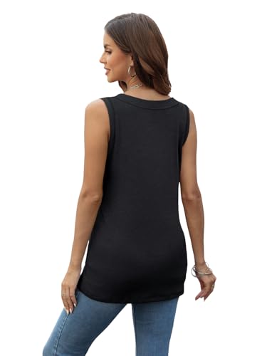 SUNBS 3 Pack Tank Top Women 2025 Sleeveless V Neck Summer Causal Loose Fit Tops Basic Flowy Dressy Cute Long Shirts Outfits4