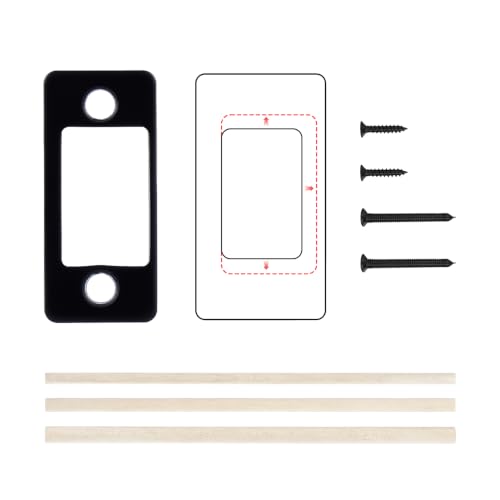 Deadbolt Restorer Strike Plate 1" x 2-1/4", Narrow Side and Large Hole