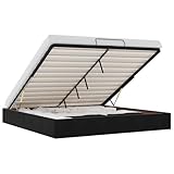 vidaXL Estructura Cama otomana sin colchón Terciopelo Negra 200x200 cm, Estructura de Cama con Almacenamiento Debajo de la Cama