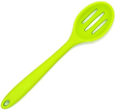Spoons Silicone Slotted Spoon Large Silicone Scoop Drainer Spoon Long Handle Kitchen Strainer Spoon Spatula Non-Stick Cooking Utensils (Color : D) (B)