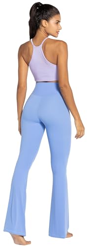 Image of Sunzel Flare Leggings, Crossover Yoga Pants with Tummy Control, High-Waisted and Wide Leg