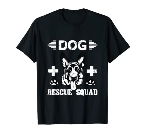 Dog Rescue Squad Escuadrón de rescate de Perros rescate Camiseta