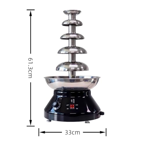 Miniatura 2 de Lfhwhkj Máquina De Fuente De Chocolate, Modelo De Grifo, Máquina De Cascada De Chocolate, Calentador De Fuente De Fondue De Chocolate De Acero Inoxidable Con Piezas Desmontables Black