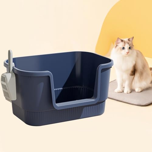 MYCENSE Caixa de Areia Aberta para Gatinhos, Vaso Sanitário Antirrespingos, Caixa de Areia para Gato