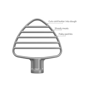 KitchenAid Pastry Tilt Head Stand Mixer Beater Attachment Silver