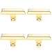 Tingtio Gold Stocking Holders for Mantle, Set of 4 Christmas Stoking Holder Weighted Flat Stocking Holders Hangers for Mantle Fireplace for Xmas Holiday Party Decoration