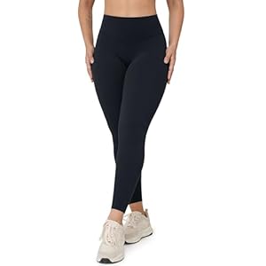 Hugcurve No Front Seam High Waisted Workout Leggings for Women Buttery Soft Yoga Pants Gym Athletic Tights – 25”