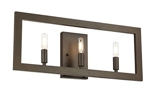 Image of XiNBEi Lighting Industrial Bronze Wall Light Sconce 3-Light for Living Room