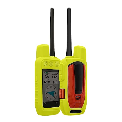 kwmobile Case Compatible with Garmin Alpha 200i - GPS Handset Navigation System Soft Silicone Skin Protective Cover - Neon Yellow -  54579.75