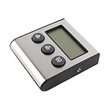 FTVOGUE Thermometer, Digitales Fleischthermometer Zum Kochen, Edelstahlsonde mit Timer und...