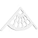 Ekena Millwork GPP048X020X100CWW Classic Wagon Wheel Architectural Grade PVC Gable Pediments, 48"W x 20"H x 1"P (10/12) Pitch