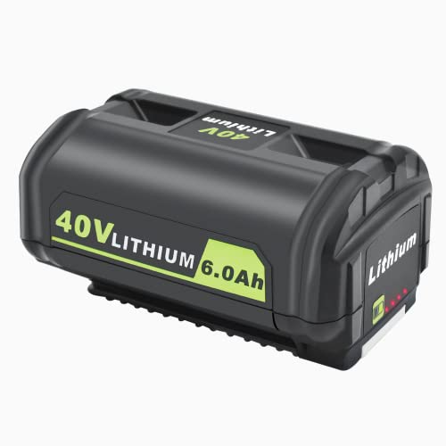 Rocivic 40V 6.0Ah Replacement Battery for Ryobi 40 Volt OP4050A OP4040 OP40404 OP4030 OP4026 OP4050 OP4060A OP40201 OP40261 OP40401 OP40301 Cordless Power Tools Batteries