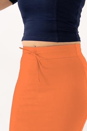 Image of DESI GIRL Cotton Lycra Stretchable Saree Shapewear Petticoat with Drawstring for Women | Fishcut Saree Petticoat with Side Slit for Easy Movement | Saree Shaper | Long inskirt