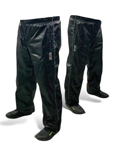 Miniatura 7 de Tla Rain Traje Moto Impermeable A Prueba De Lluvia Chubasquero Moto Anti-Agua Totalmente Reflectante Mono Impermeable Unisex De 2 Piezas Para Motos, Scooters, Quads Y Bicicletas