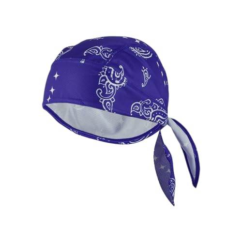 Hihaha Ciclismo Gorro Sudor y Humedad Absorbe Transpirable Rígido Gorro Forro Baiku Seda Malla Tela Azul 27 x 34cm 1 pc