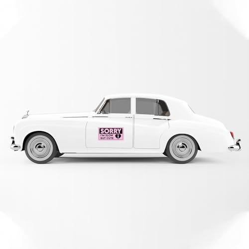 Image of [7.5X3.75 inch] Sorry I'm Slow But Cute Bumper Sticker Bad Driver Sticker Newbie Driver Car Sticker Funny Car Signs for The Novice or Beginner Safety Sign Gifts Decoration for Car Truck Windows Laptop Auto