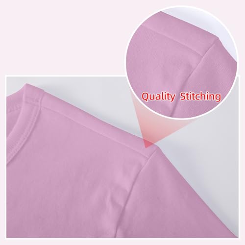 Image of Girls /Kids /Toddlers Crew Neck Cotton T-Shirts Short Sleeve Summer Basic Tops（Age 2-12Y）