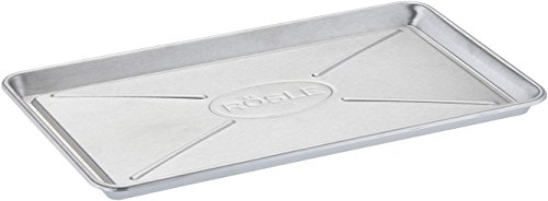 RÖSLE Barbecue Universalschale, Hochwertige Edelstahlschale zum Marinieren, Servieren oder als Tropfschale für Gas- und Kohlegrills, Edelstahl 18/10, Spülmaschinengeeignet, 36 x 20 x 2 cm