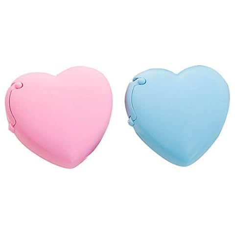 Candy Color Tape Dispenser Cute Roll Tape Organizer Desk Home Office Supplies (2Pcs Heart) Cover