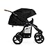 Bumbleride Indie Twin Double Stroller - Side-by-Side Infant and Toddler Stroller with Compact Standing Fold, Air-Filled Tires & All-Wheel Suspension - Black