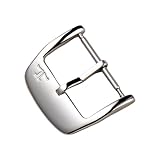 ROUHO Ersatz Uhr Zubehör - Verstellbarer Edelstahl Uhr Nadelverschluss Stegverbindung für Jaeger-LeCoultre Rendez-Vous Moon-Silber 16mm