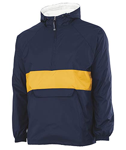 Image of Charles River Apparel Unisex Classic Solid Pullover, Water-Resistant Windbreaker with Flannel Lining