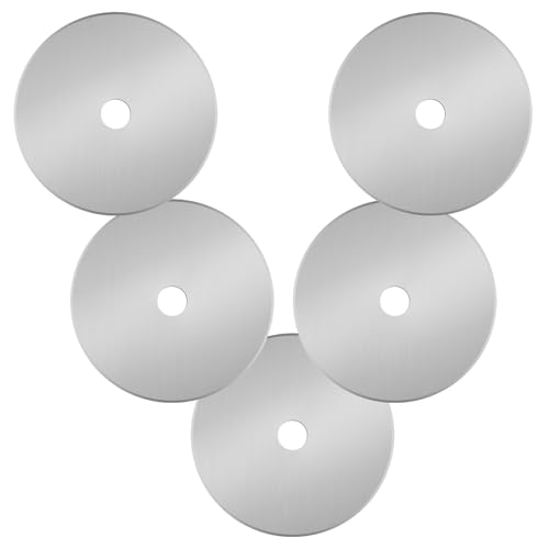 60mm Rotary Cutter Blades,5-Pack Replacement Blades Fits Fiskars,OLFA,Martelli,Dremel,Truecut,DAFA,Fabric Cutting Blades