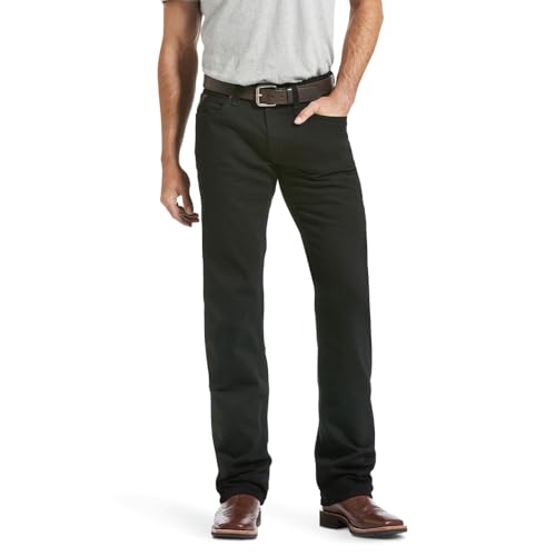 ARIAT Men's M5 Slim Stretch Legacy Black Stackable Straight Leg Jean