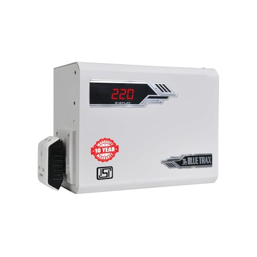 Image of BLUETRAX 1600VA Step Down Voltage Converter Transformer 220V to 110V for US Appliances in India | Compact Hanging Design | Copper Core | Safe Efficient Lightweight Converter for Home Office Kitchen