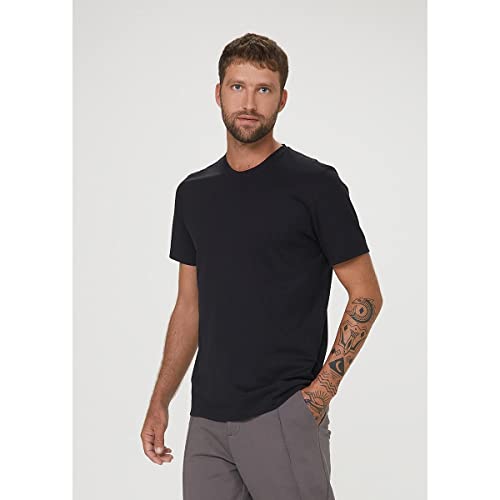 Camiseta Básica Masculina Manga Curta Pima - Preto M