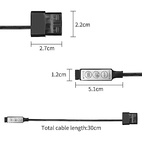 Image of YACSEJAO ARGB Controller Mini 5V-24V 4Pin ARGB LED Lighting 3 /4Pin RGB Controller 1FT LED RGB Light Strip Controller（IDE 4Pin Controller）