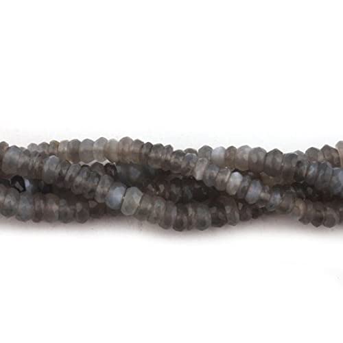 Rondelles pierre de lune grise 5mm-7mm pour réussir vos designs de colliers