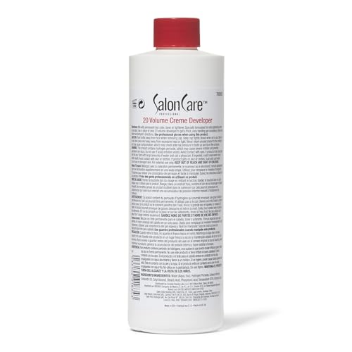 Salon Care 20 Volume Creme Developer, Uniform Lift, Easy to Handle Cream Consistency, Stabilized Formula, 16 Ounce