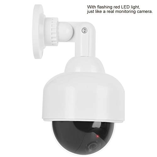 Fake Surveillance Dummy Security Dome Camera Indoor/Outdoor with Flashing Red LED Light, No Wiring, Easy to Install (White) by Dioche - Image 7